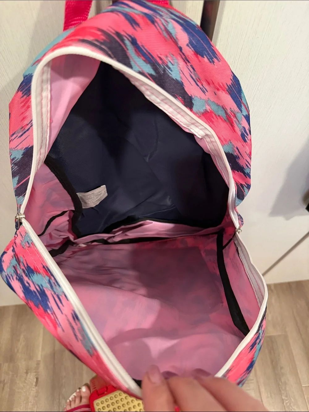 Printed Pink Multi-Color Kids Backpack - Picture 4 of 5